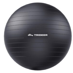 Trideer Extra Thick Yoga Ball Exercise Ball, 5 Sizes Gym Ball, Heavy Duty Ball Chair for Balance, Stability, Pregnancy, Quick Pump Included