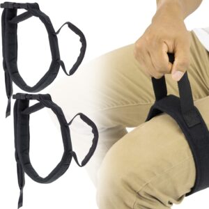 Vive Thigh Lifter Strap (2 Pack) - Pull Up Assistance Band - Medical Equipment Padded Wrist Tool For Leg Movement - Transfer Device For Limited Mobility, Knee Recovery - For...