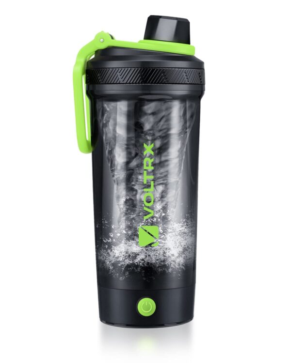 VOLTRX Shaker Bottle, Gallium USB C Rechargeable Electric Protein Mixer, Shaker Cups for Protein and Meal Replacement Shakes, BPA Free, Made with Tritan, 24oz