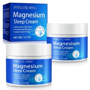 WHLH & WELL-BEING Magnesium Oil for Feet–Magnesium Cream– Magnesium Lotion–Topical Magnesium Chloride 2PCS