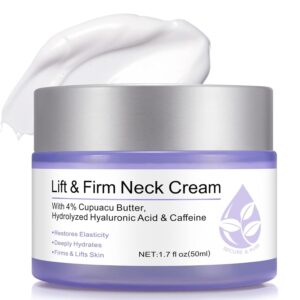 WHLH & WELL-BEING Neck Creams for Tightening and Firming, Anti-Aging Tighten and Lift Neck Cream for Wrinkles Sagging Skin, Neck Tightening Cream Suitable for Neck Face for...