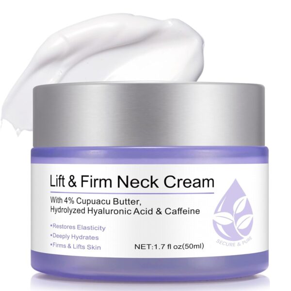 WHLH & WELL-BEING Neck Creams for Tightening and Firming, Anti-Aging Tighten and Lift Neck Cream for Wrinkles Sagging Skin, Neck Tightening Cream Suitable for Neck Face for...