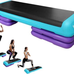 Yes4All Multi-Functional Aerobic Step Platform Adapter/Versatile Stepper Platform With Pilate Bar And Resistance Band