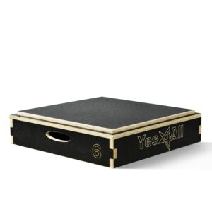 Yes4All Stackable Wood Plyometric Box for Jump Training, Jump Boxes for Home Gym Exercise, Fitness and Conditioning