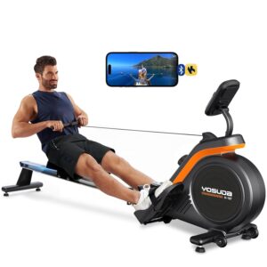 YOSUDA Magnetic/Water Rowing Machine 350 LB Weight Capacity - Rower Machine for Home Use with Bluetooth, App Supported, Tablet Holder and Comfortable Seat Cushion