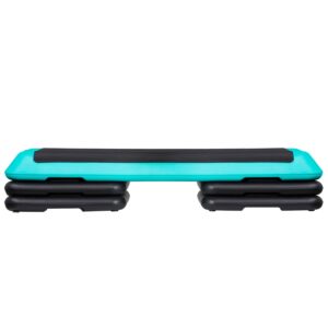 ZENY 43'' Exercise Aerobic Step Platform, Adjustable Fitness Stepper with 4 Stackable Risers, Aerobics Stepper Workout Stepper for Home Gym Cardio Strength & Training
