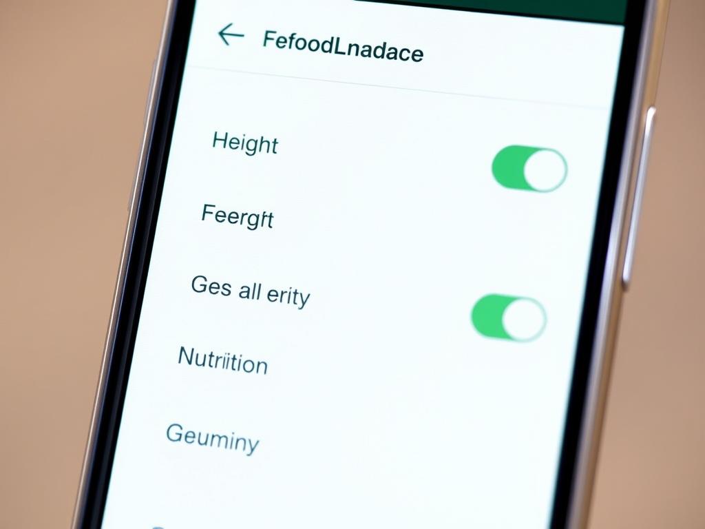 AIFoodLogger goal setting screen