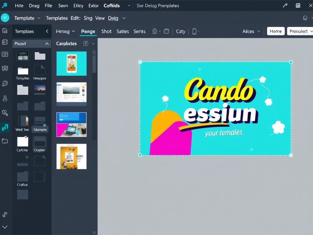 Canva interface showing design templates and drag-and-drop editor for No-Code Tools for Quick Task Completion