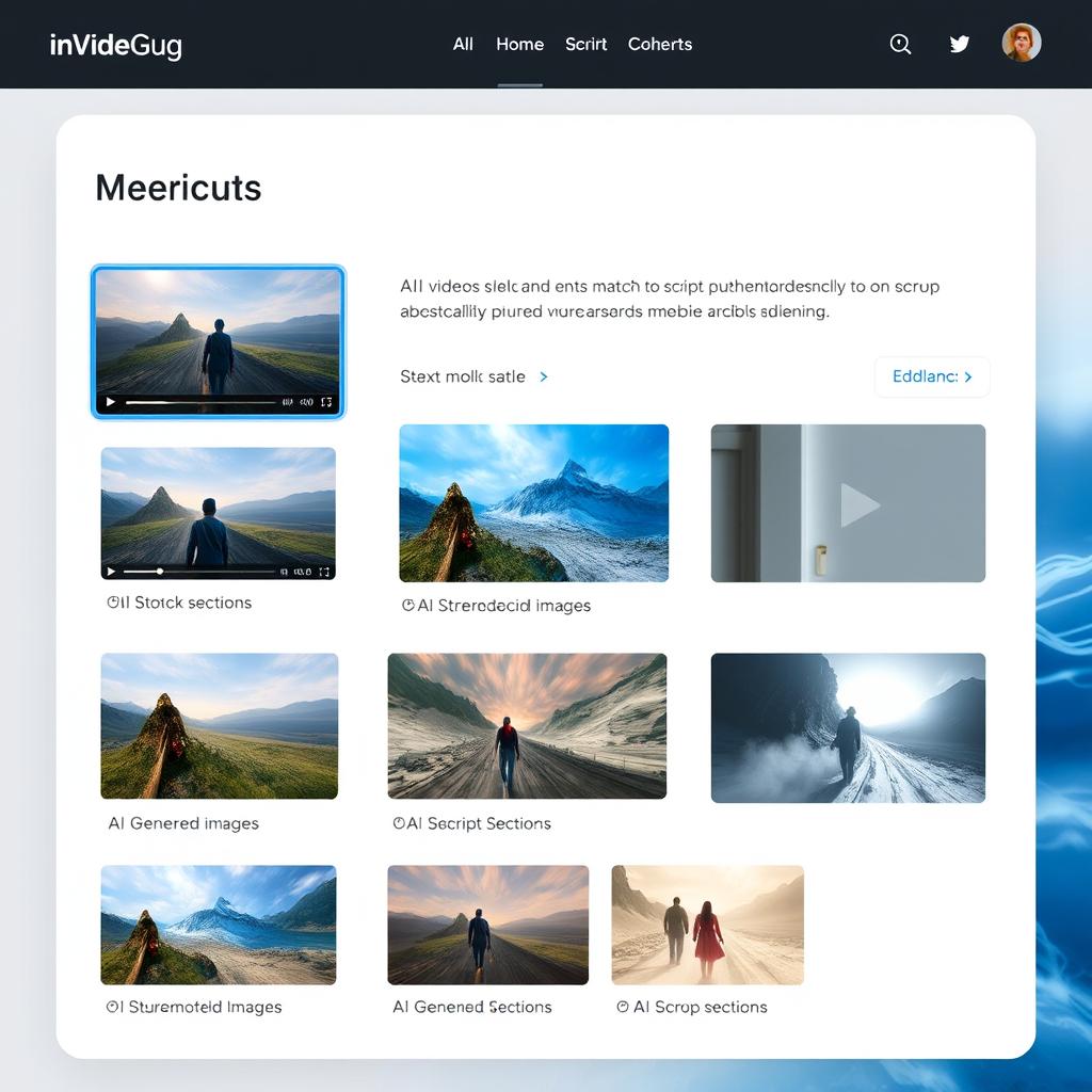 Media selection process in InVideo AI video generator Media selection process in InVideo AI video generator