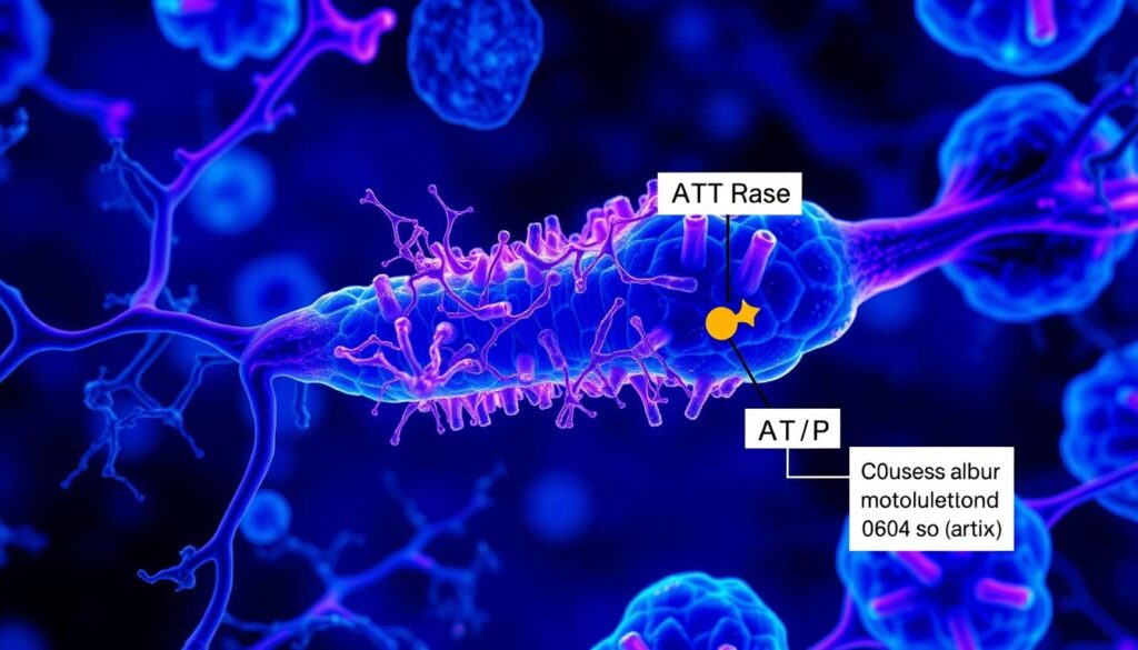 Microscopic image of mitochondria within cells, highlighting their role as cellular powerhouses for mitochondrial supplements