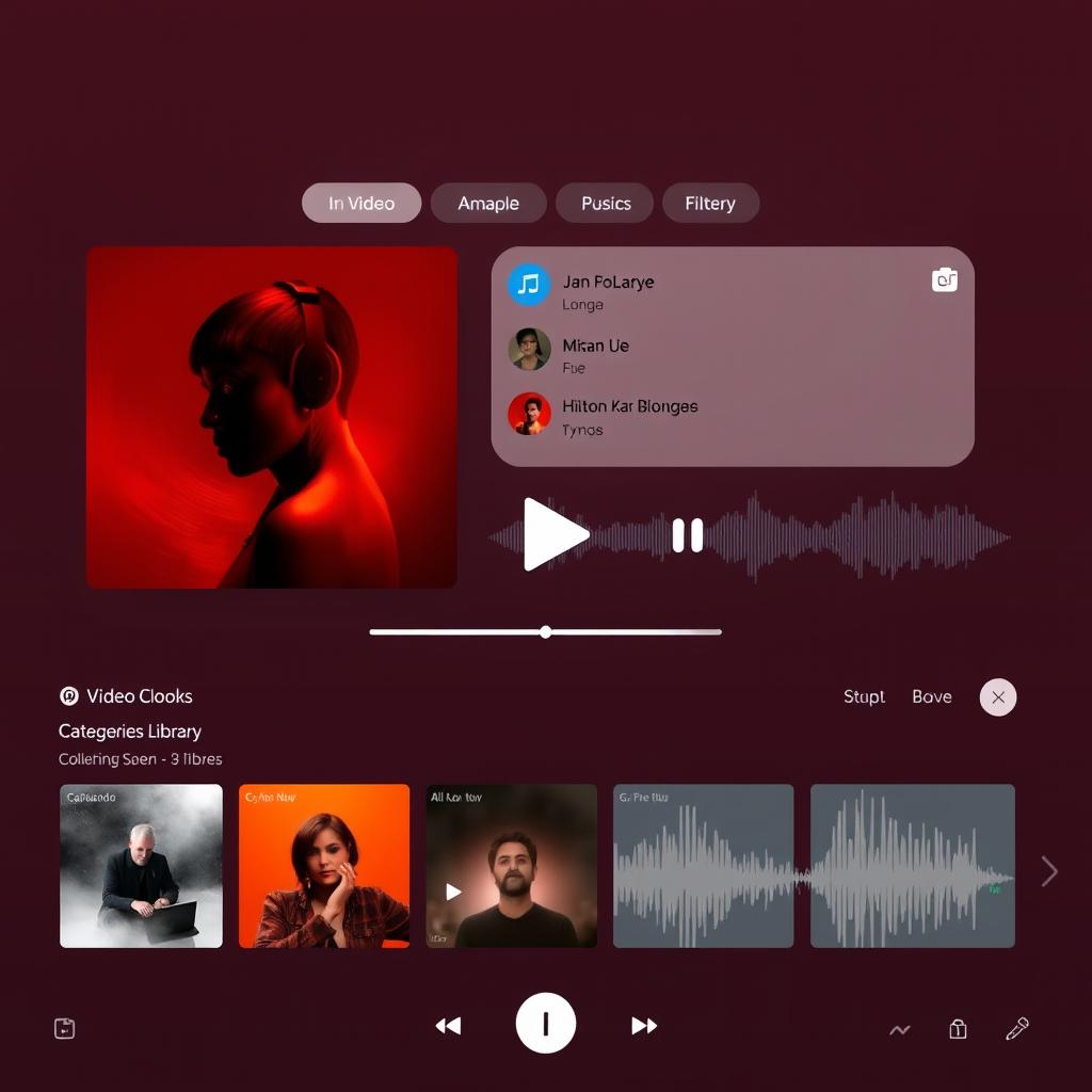 Music library in InVideo AI video generator Music library in InVideo AI video generator