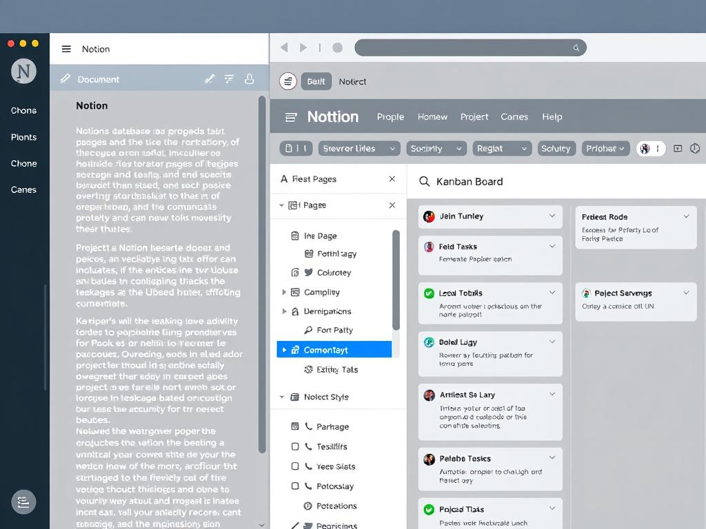 Notion workspace showing documents, databases, and project management features for No-Code Tools for Quick Task Completion