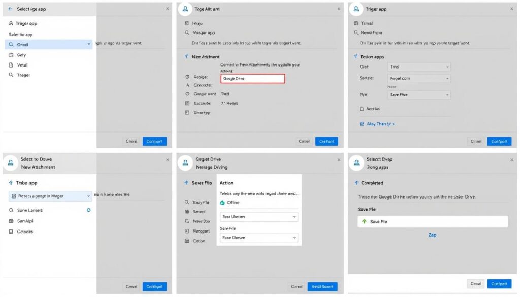 Step-by-step process of creating a Zap to automate saving email attachments to Google Drive using No-Code Tools for Quick Task Completion