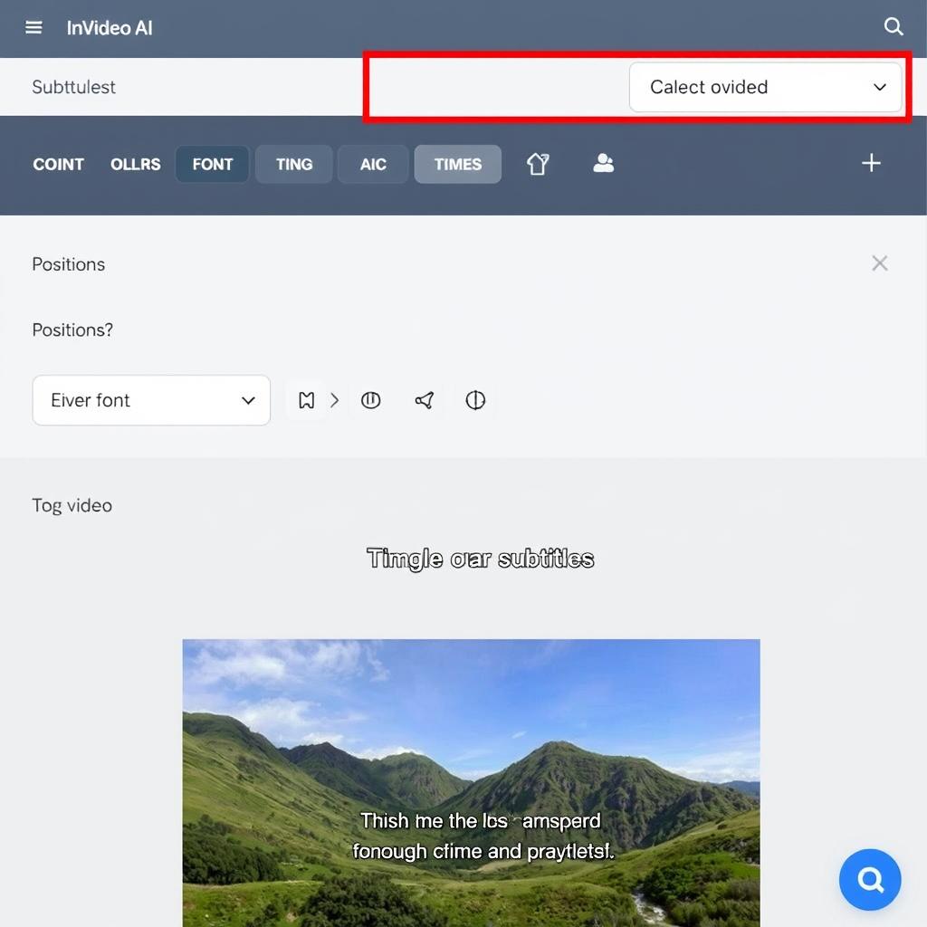 Subtitle customization in InVideo AI video generator Subtitle customization in InVideo AI video generator
