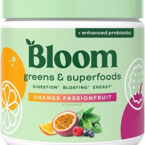Bloom Nutrition Superfood Greens Powder, Digestive Enzymes with Probiotics and Prebiotics, Gut Health, Bloating Relief for Women, Chlorella, Juice Mix w/Beet Root Powder, 30...