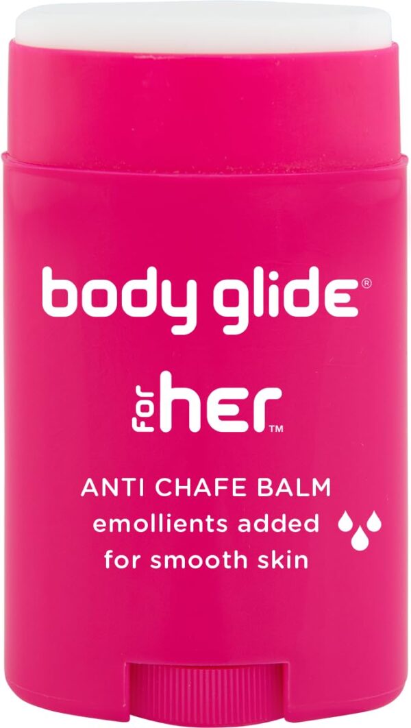 Body Glide For Her Anti Chafe Balm | Chafing stick with added emollients | Great for dry, sensitive skin and/or sensitive areas | Use on chest, bra, butt, groin, arm, and thigh...