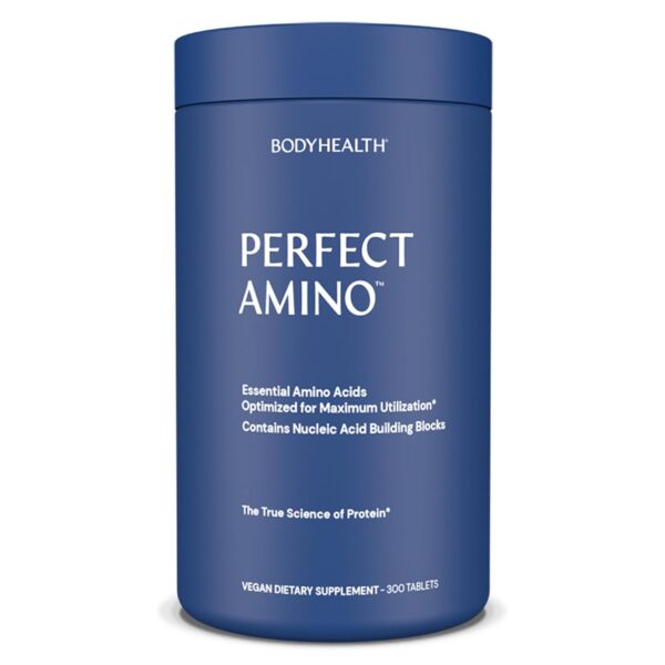 BodyHealth PerfectAmino (300 Tablets) Essential Amino Acid Supplement with BCAA and EAA, Muscle Recovery, Boost Energy & Stamina, 99% Utilization, Vegan Branched Chain Protein...