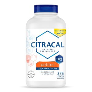 Citracal Petites, 400 mg Calcium Citrate, Easily Absorbed and Highly Soluble with 12.5 mcg (500 IU) Vitamin D3, Bone Health Support for Ages 12+, Smaller and Easier to Swallow...