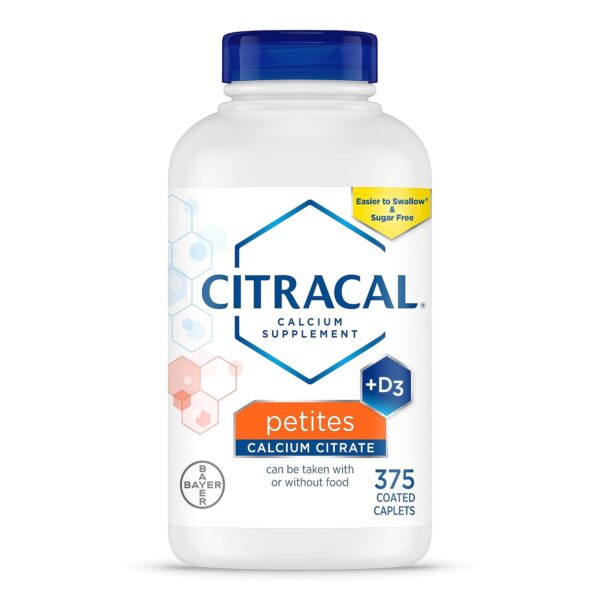 Citracal Petites, 400 mg Calcium Citrate, Easily Absorbed and Highly Soluble with 12.5 mcg (500 IU) Vitamin D3, Bone Health Support for Ages 12+, Smaller and Easier to Swallow...