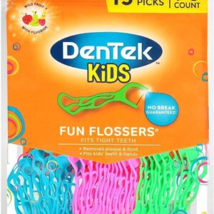 DenTek Kids Fun Flossers, Floss Picks, Removes Food & Plaque, 90 Count
