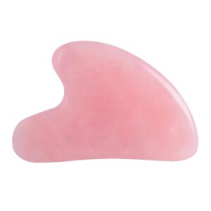 Gua Sha Jade Stone Gua Sha Massage Tool, Guasha Tool for Face and Body Skin Massage. Tools for SPA Acupuncture, Pink Stone for Body Face Neck and Eye, Skin Care Gift for Woman...