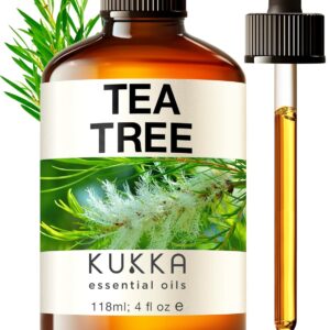 KUKKA essential oils 100% Pure & Natural Tea Tree Oil for Skin, Hair, Toenails, Aromatherapy, & Soap Making Scent (4 fl oz/118 ml)