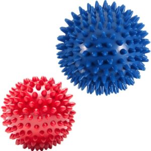 Pack of 2 Spiky Hard Massage Balls - Foot Arch Trainer Plantar Fasciitis, Muscle Massager Ball Exercise