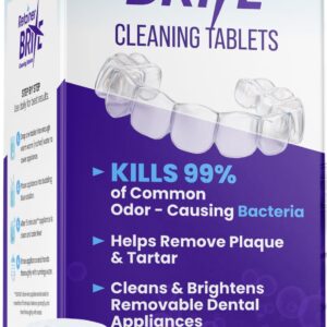 Retainer Brite - Retainer Cleaner Tablets for Invisalign, Mouth Guard Cleaner, Night Guard Cleaner and More. Cleaning Tablets for Ultrasonic Cleaners. 120 Tablets - 4 Month...