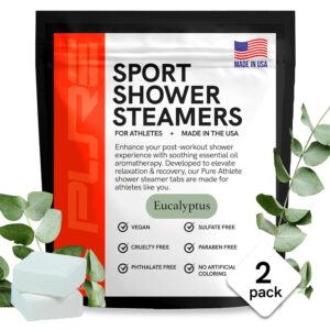 Sport Shower Steamers - Made in USA with Natural Eucalyptus Essential Oil, Aromatherapy, Stress and Sinus Relief, Muscle Recovery for Athletes, Best Unique Birthday Gifts for...