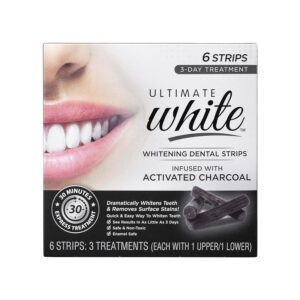 Teeth Whitening Strip Set with Activated Charcoal, Teeth Whitening Kit, Oral Care, Beauty & Personal Care, Self Care Kit, Teeth Stain Remover, Teeth Whitener, 6 Pieces
