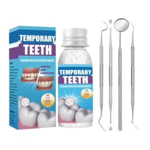 Tooth Repair kit with 4 Dental Tools, Tooth Filling Repair The Missing Teeth, Dental Care Kit Fixing Broken Teeth, Save Smile Cause Bad Teeth and Smile Confidently Again
