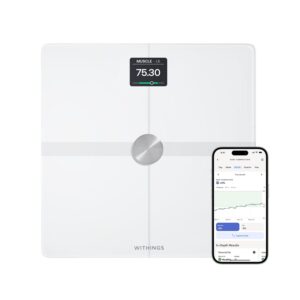 WITHINGS Body Smart - Accurate Scale for Body Weight and Fat Percentage, Body Composition Wi-Fi and Bluetooth Weight Scale, Baby Weight Scale, Smart Scale Apple Health...