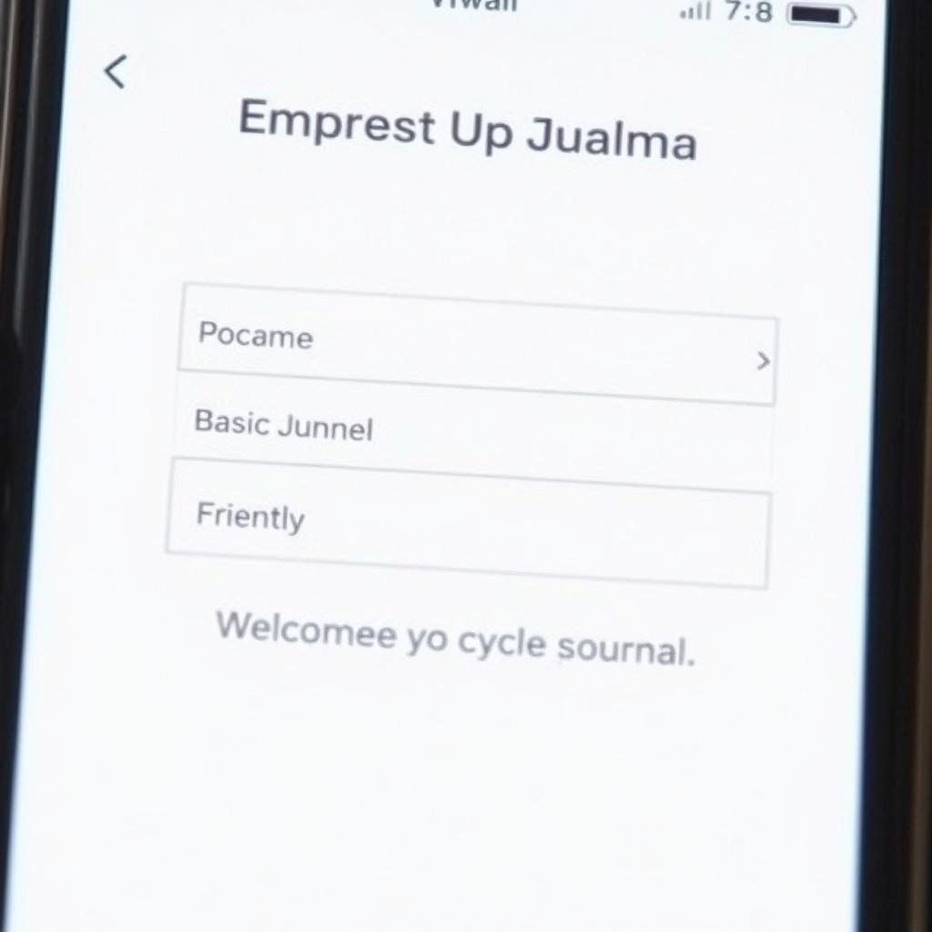 App download and setup screen for Empress Health Journal