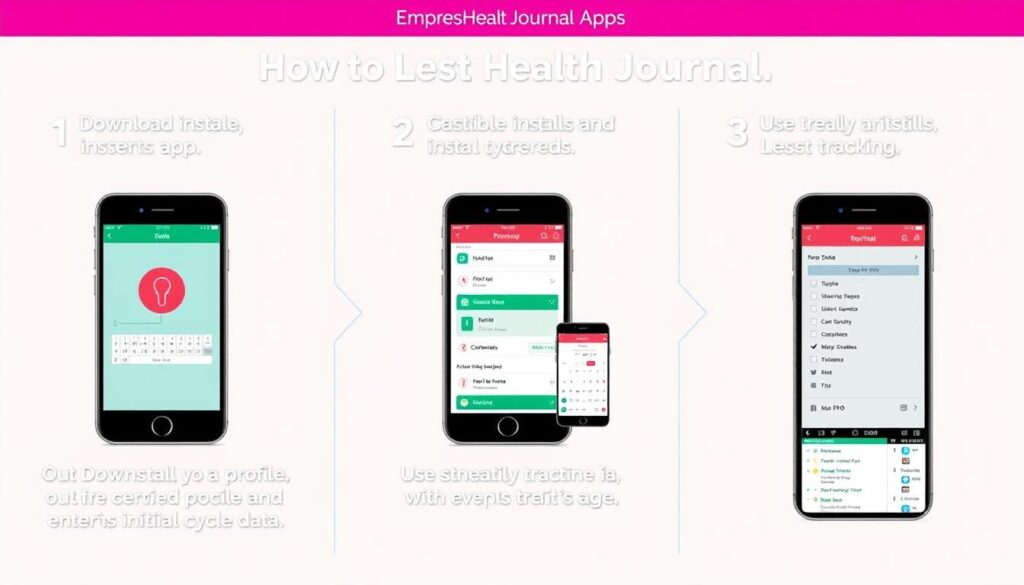 Step-by-step guide to using the Empress Health Journal app