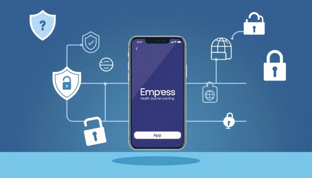 Visual representation of Empress Health Journal's privacy features